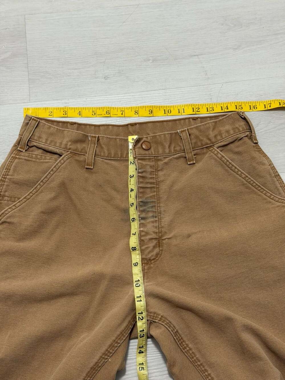 Carhartt Flame Resistant (FR) Brown Duck Canvas Carpenter Work Pants 32x32 - Picture 11 of 14